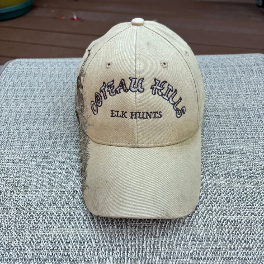Dri Duck Elk Hunts Hat Mens OSFA Tan Good Coteau Hills Wildlife Series Cap